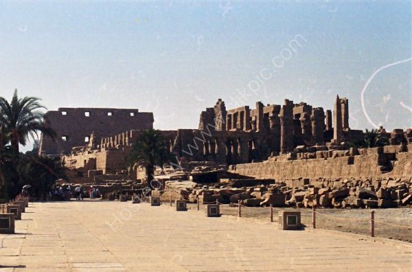 View of Karnak Temple from Sacred Lake, Luxor